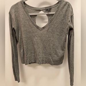 Gray Express Sweater w/ Open Back